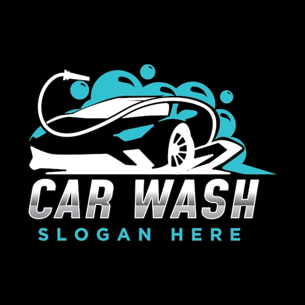 Vector diseño de logotipo de lavado de autos elegante ilustración de vector de servicio de lavado de autos