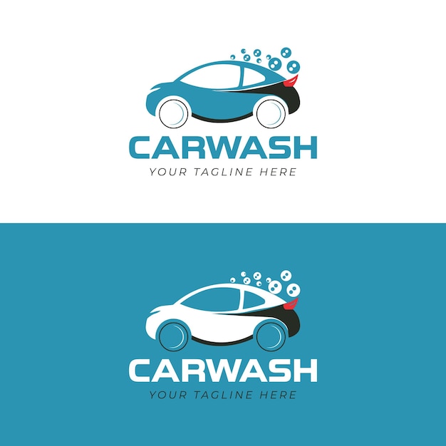 Diseño de logotipo de lavado de autos de vector libre