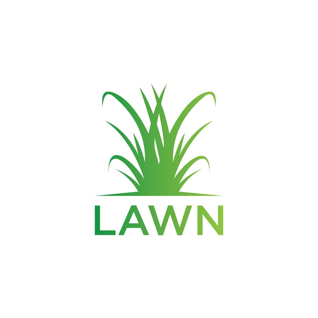 Diseño del logotipo de Lawn Grass Green