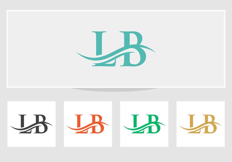 Vector diseño de logotipo lb vector de logotipo de letra lb inicial diseño de logotipo lb de letra swoosh