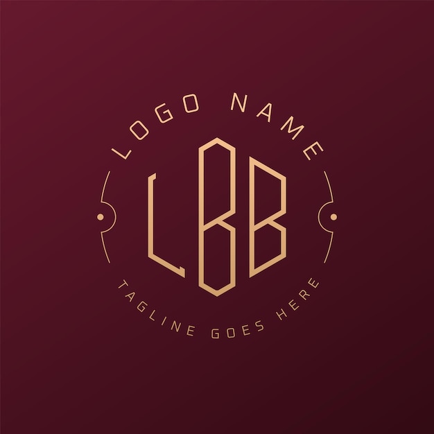 Diseño de logotipo LBB de lujo Letra elegante LBB monograma Logotipo minimalista Poligono LBB plantilla de diseño de logotipo
