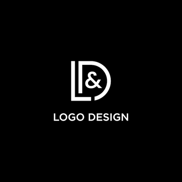 diseño de logotipo LD o DL letra monograma concepto patrón vectorial