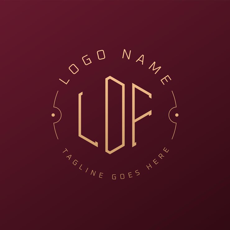 Vector diseño de logotipo ldf de lujo letra elegante ldf monograma logotipo minimalista poligono ldf templata de diseño de logotipo