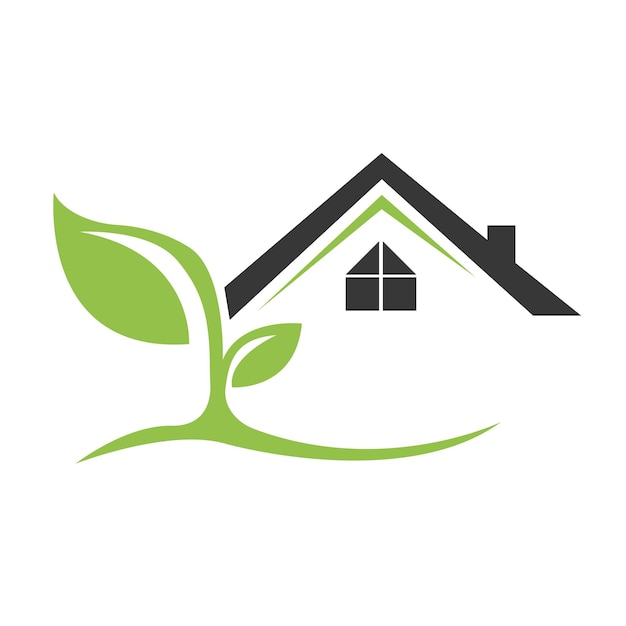 Diseño del logotipo de Leaf House Real Estate