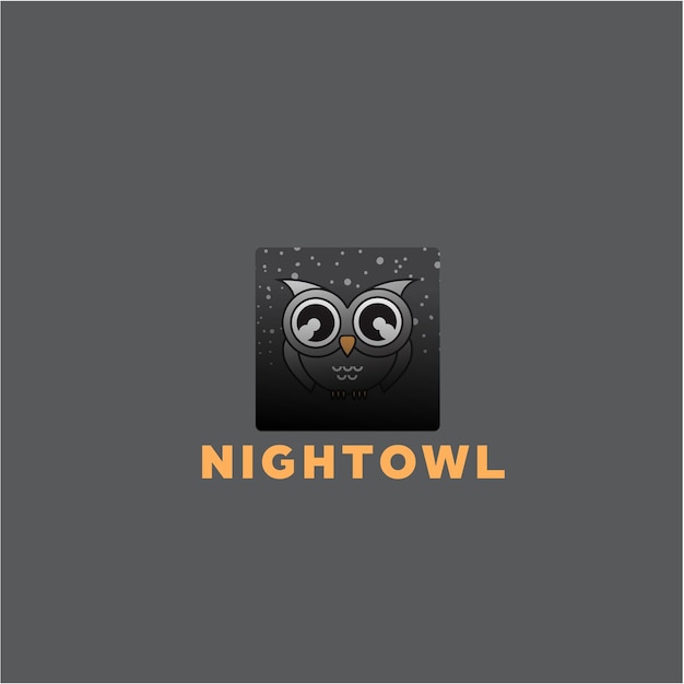 Diseño del logotipo de la lechuga nocturna