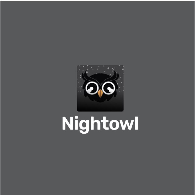 Diseño del logotipo de la lechuga nocturna