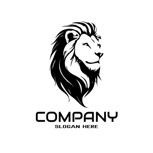 diseño de logotipo de león elegante de león vectorial