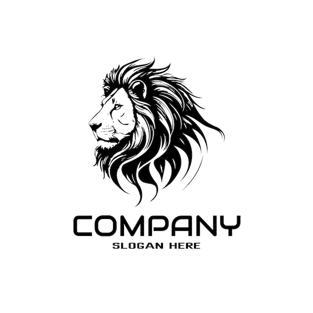 diseño de logotipo de león elegante de león vectorial