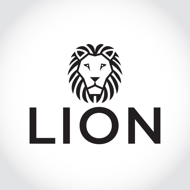 Diseño del logotipo del León Negro Vector minimalista moderno
