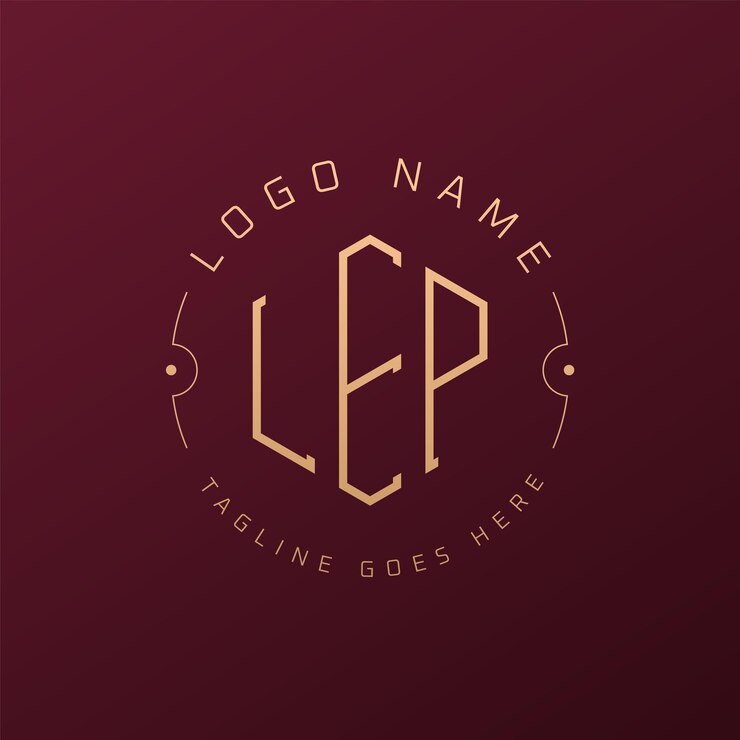 Vector diseño de logotipo lep de lujo letra elegante lep monograma logotipo minimalista poligono lep template de diseño de logotipo
