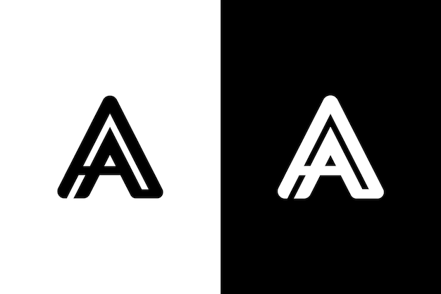 Diseño del logotipo de la letra AA