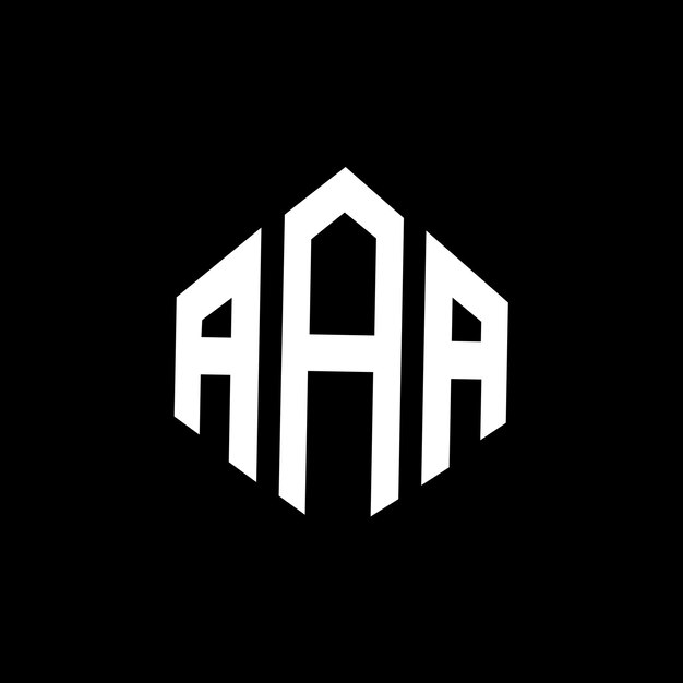 Diseño de logotipo de letra AAA con forma de polígono AAA diseño de logotipo en forma de polí gono y cubo AAA hexágono patrón de logotipo vectorial colores blanco y negro AAA monograma logotipo de negocios e inmobiliario