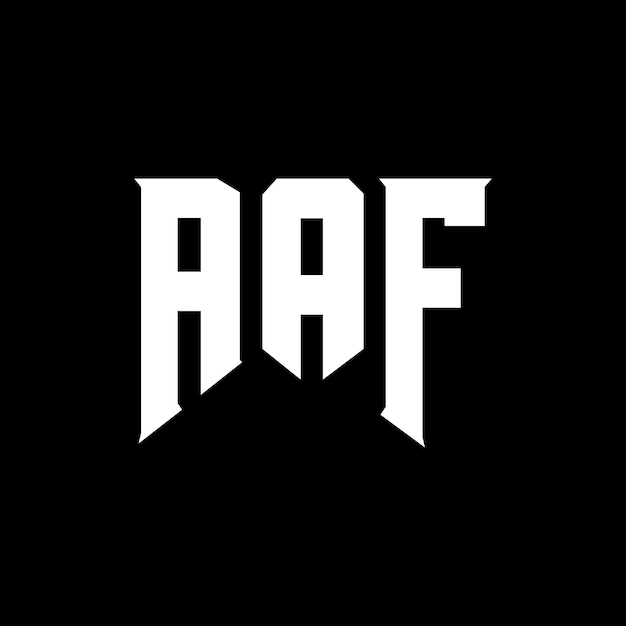 Un diseño de logotipo de letra AAF para la compañía de tecnología AAF diseño de logotipología combinación de colores blanco y negro AAF logotipo AAF vector AAF diseño AAF icono AAF alfabeto AAF diseño del logotipo