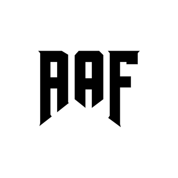 Un diseño de logotipo de letra AAF para la compañía de tecnología AAF diseño de logotipología combinación de colores blanco y negro AAF logotipo AAF vector AAF diseño AAF icono AAF alfabeto AAF diseño del logotipo