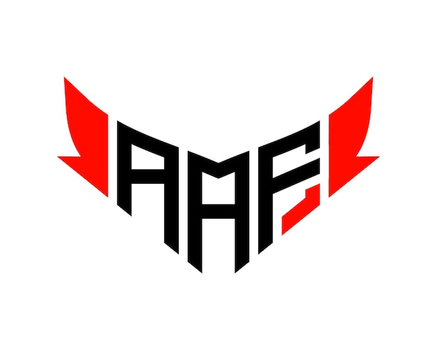 Vector diseño del logotipo de la letra aaf