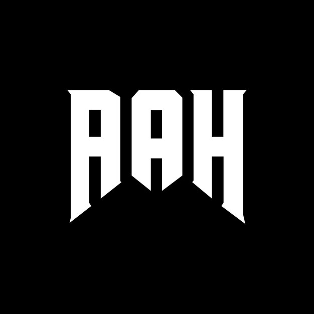 Diseño de logotipo de letra AAH para una empresa de tecnología Diseño de Logotipo AAH Combinación de colores blanco y negro Logotipo AAAH Vector AAH Diseño de Icono AAH Alfabeto AAH Tipotipo Diseño del logotipo