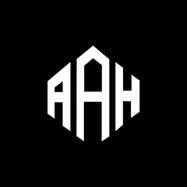 El diseño del logotipo de la letra AAH con forma de polígono AAH polígono y forma de cubo diseño de logotipo del vector hexágono AAH plantilla de logotipo de colores blanco y negro AAH monograma de negocios y logotipo de bienes raíces