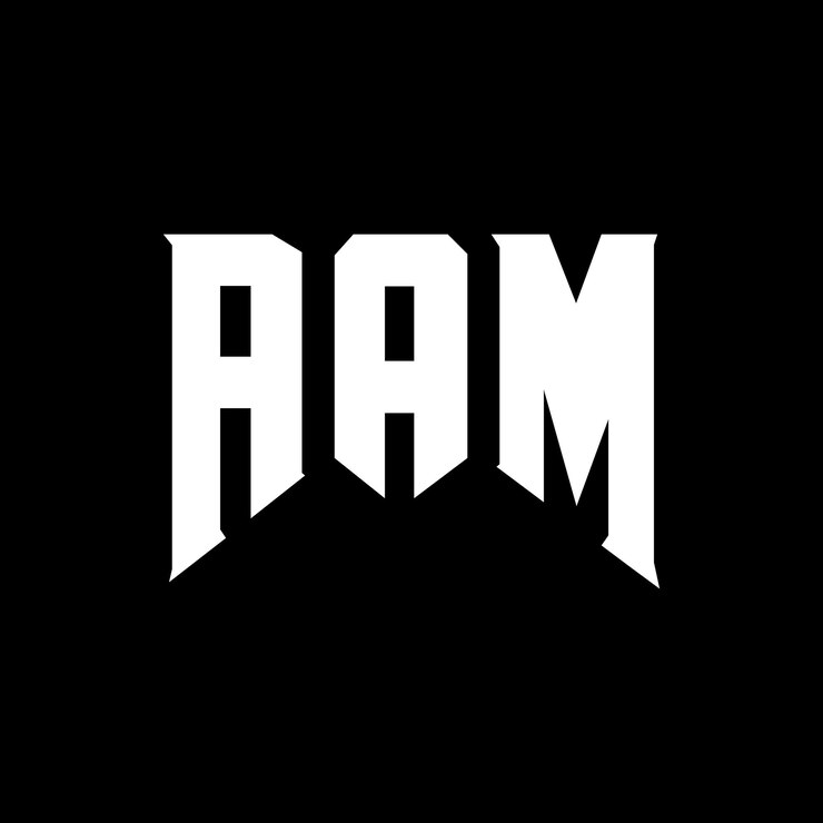 Vector diseño de logotipo de letra aam para una empresa de tecnología aam diseño de logotipo combinación de colores blanco y negro aam logotipo aam vector aam diseño aam icono aam alfabeto aam tipografía diseño del logotipo