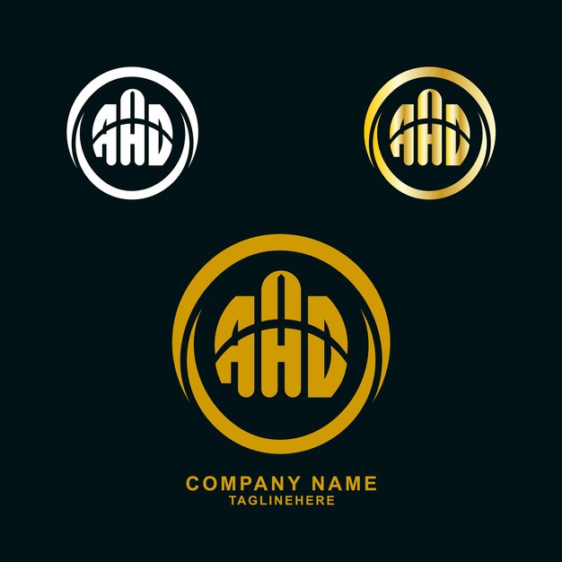 Diseño del logotipo de la letra AAO