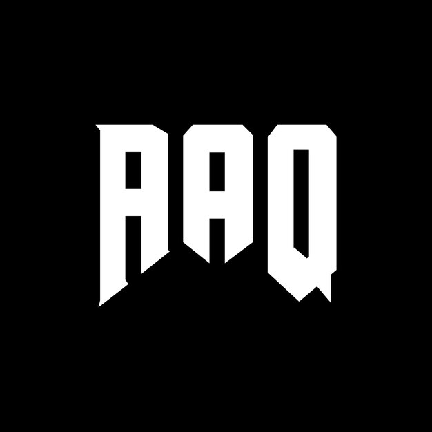 Diseño de logotipo de letra AAQ para una empresa de tecnología Diseño de Logotipo AAQ combinación de colores blanco y negro AAQ logotipo AAQ vector AAQ diseño AAQ icono AAQ alfabeto AAQ tipografía diseño de logotipo