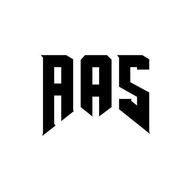 Diseño de logotipo de letra AAS para una empresa de tecnología AAS diseño de logotipo combinación de colores blanco y negro AAS logotipo AAS vector AAS diseño AAS icono AAS alfabeto AAS tipografía diseño del logotipo
