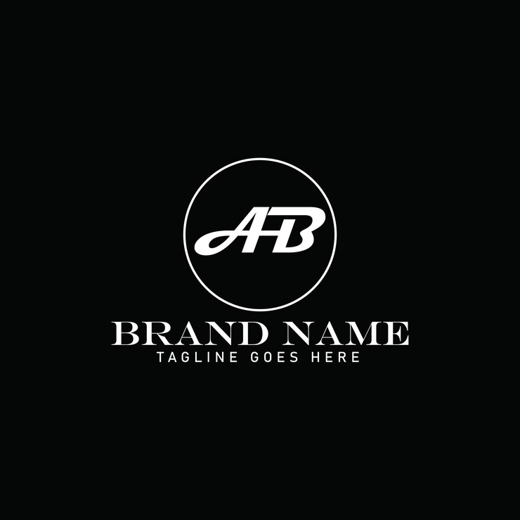 Vector diseño del logotipo de la letra ab en ab iniciales creativas concepto del logotipo de la letra ab diseño del icono a b