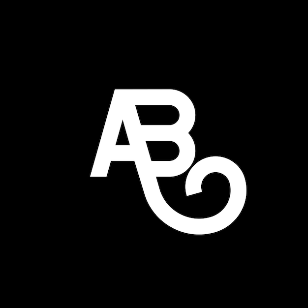 El diseño del logotipo de la letra AB con iniciales creativas a b diseño del icono de la letra blanca y azul A B diseño del logotipio de la letra A B diseño de la letra inicial AB monograma en mayúscula vinculado logotipo AB logotipo A B