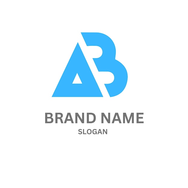 Diseño del logotipo de la letra AB223