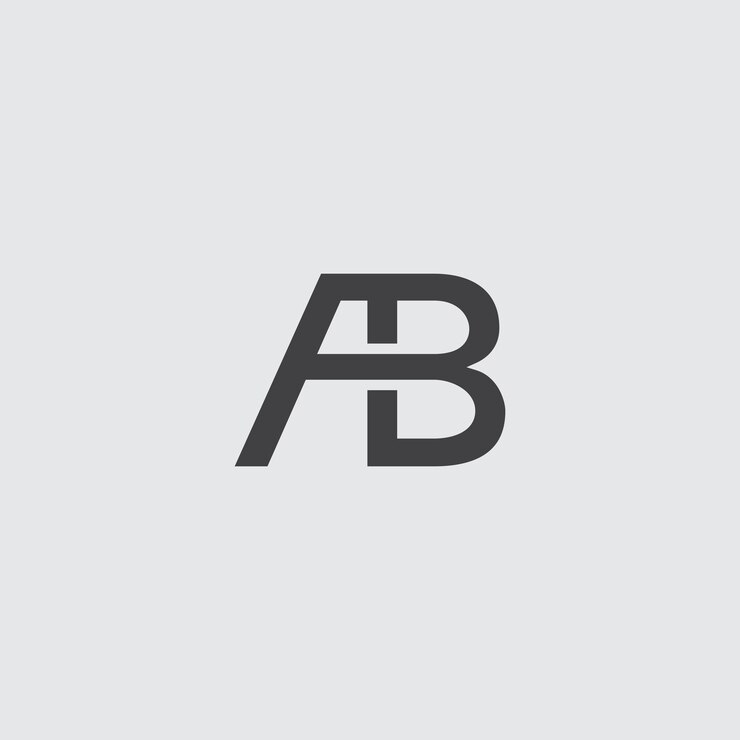 diseño del logotipo de la letra ab
