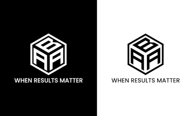 Diseño del logotipo de la letra ABA con forma de polígono ABA polígono y forma de cubo diseño del logotipo ABA hexágono vectorial