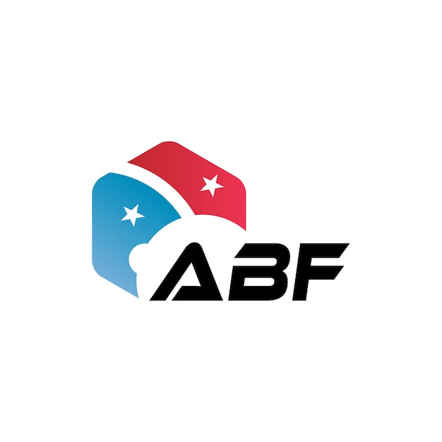Diseño del logotipo de la letra ABF en fondo blanco Diseño creativo y moderno del logotipio de la carta ABF Diseño vectorial
