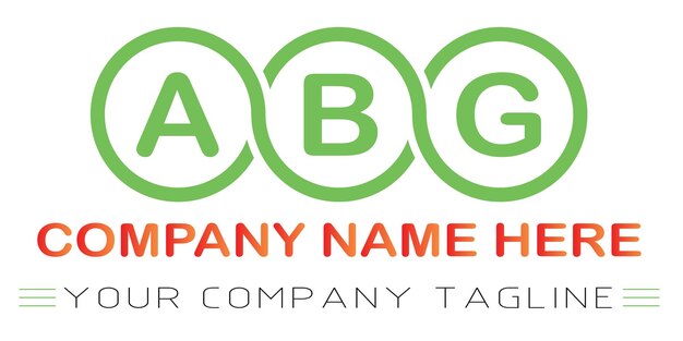 Vector diseño de logotipo de letra abg