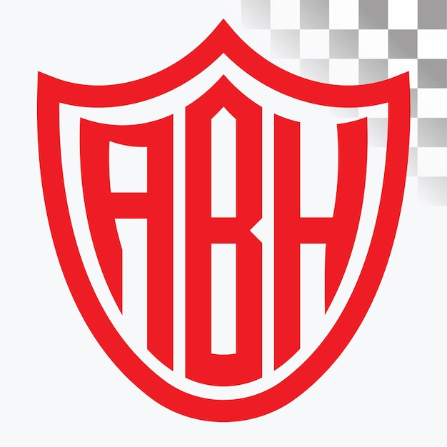 Diseño de logotipo de letra ABH