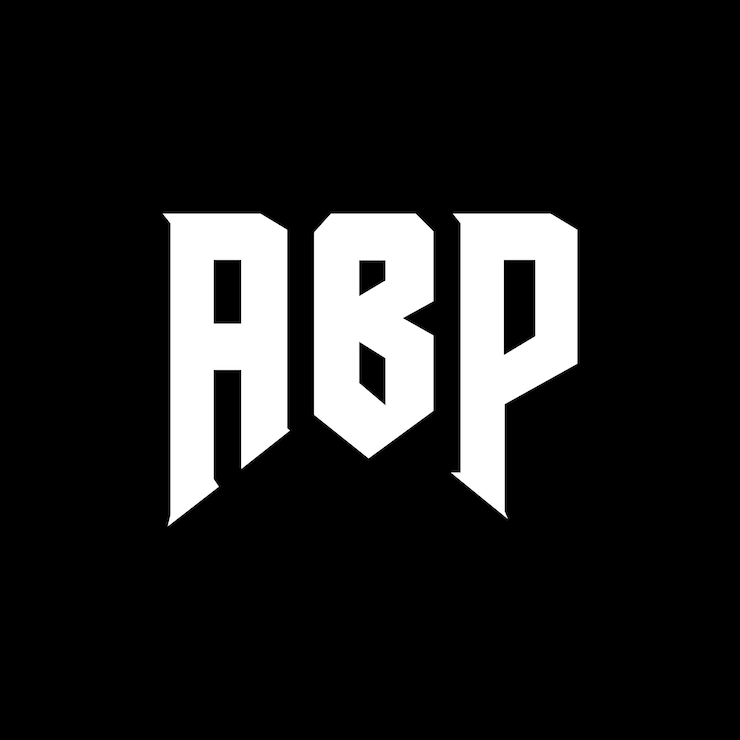 Vector diseño de logotipo de letra abp para una empresa de tecnología diseño de logotipo abp combinación de colores blanco y negro diseño de diseño de logotipo abp vector abp diseño de icono abp alfabeto abp tipografía