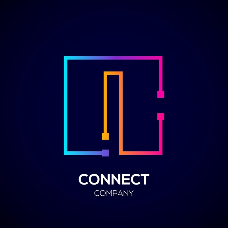 Vector diseño de logotipo de letra abstracta i con puntos y forma cuadrada para empresa de tecnología y negocios digitales