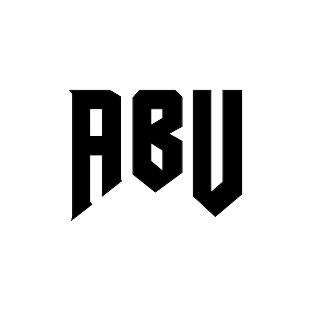 Diseño de logotipo de letra ABU para una empresa de tecnología Diseño de Logotipo ABU Combinación de colores blanco y negro Logotipo AB U Vector Diseño ABU Icono ABU Alfabeto ABU Diseño del logotipo de tipografía ABU