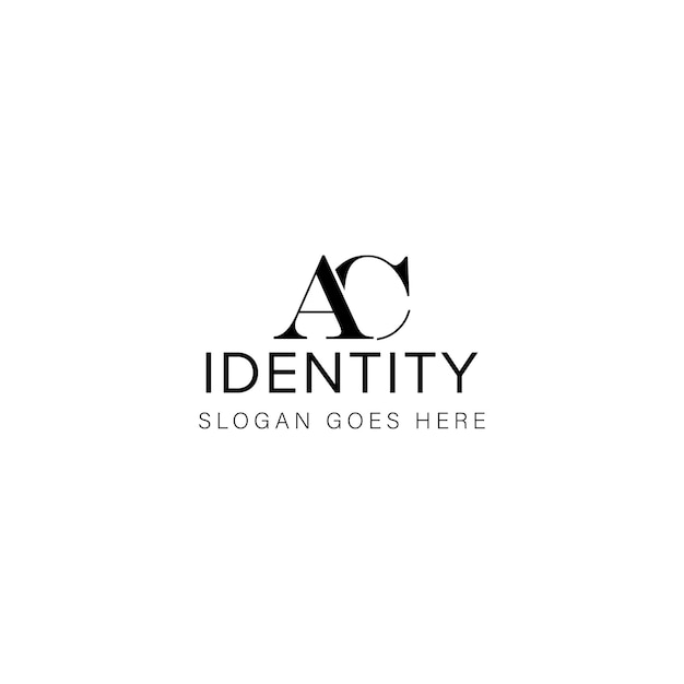 Diseño del logotipo de la letra AC en AC iniciales creativas concepto del logotipo de la letra AC diseño del icono A C