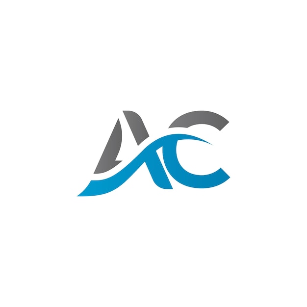 Diseño de logotipo de letra AC degradado abstractoxA