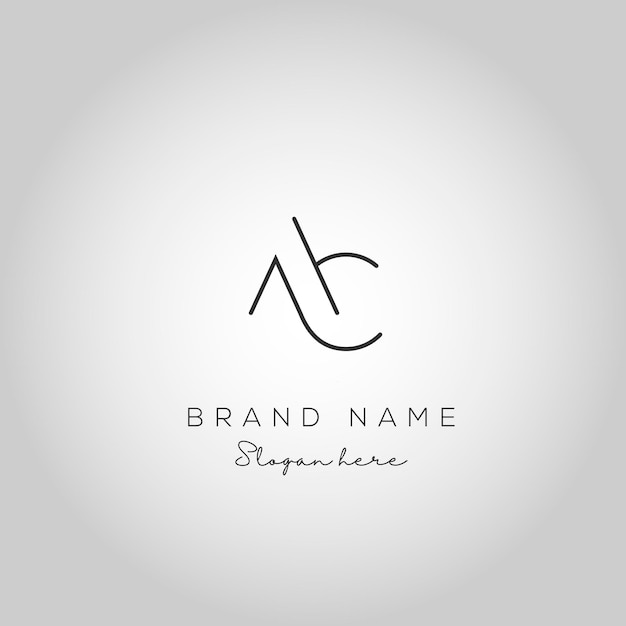 Diseño del logotipo de la letra AC Logotipo AC con vector eps