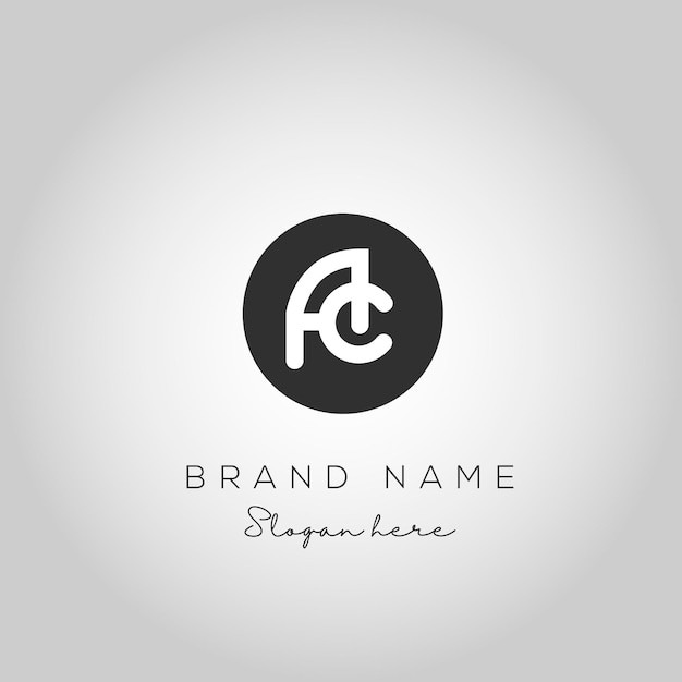 Diseño del logotipo de la letra AC Logotipo AC con vector eps