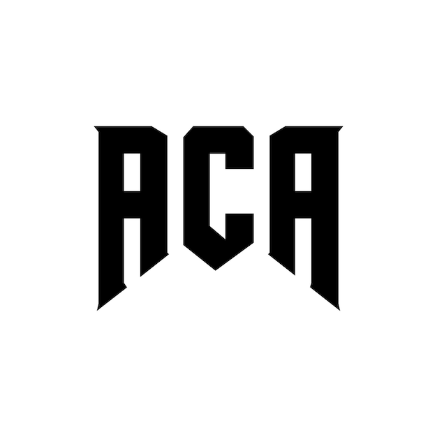 Diseño de logotipo de letra ACA para una empresa de tecnología Diseño del logotipo ACA combinación de colores blanco y negro Logotipo ACA Vector Diseño ACA Icono ACA Alfabeto ACA Tipo de diseño de logotipo