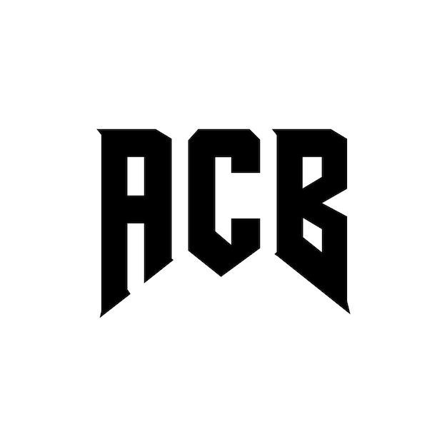 Diseño de logotipo de letra ACB para una empresa de tecnología Diseño del logotipo ACB combinación de colores blanco y negro Diseño del Logotipo ACB Vector ACB Diseño del icono ACB Alfabeto ACB Tipo de diseño del logotipo