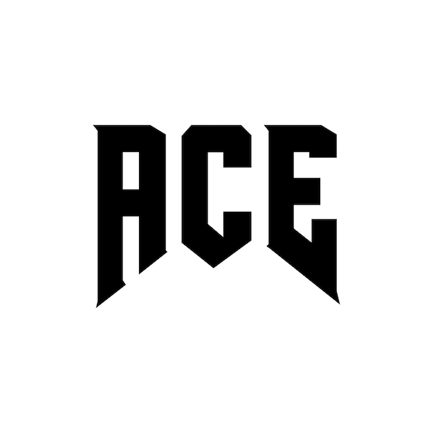 Diseño de logotipo de letra ACE para una empresa de tecnología Diseño del logotipo ACE combinación de colores blanco y negro Diseño vectorial de logotipo ACE Icono ACE Alfabeto ACE Tipo de logotipo Diseño