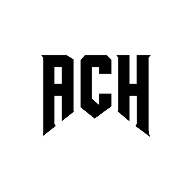 Diseño de logotipo de letra ACH para la empresa de tecnología ACH diseño de logotipo combinación de colores blanco y negro ACH logotipo ACH vector ACH diseño ACH icono ACH alfabeto ACH tipografía diseño del logotipo