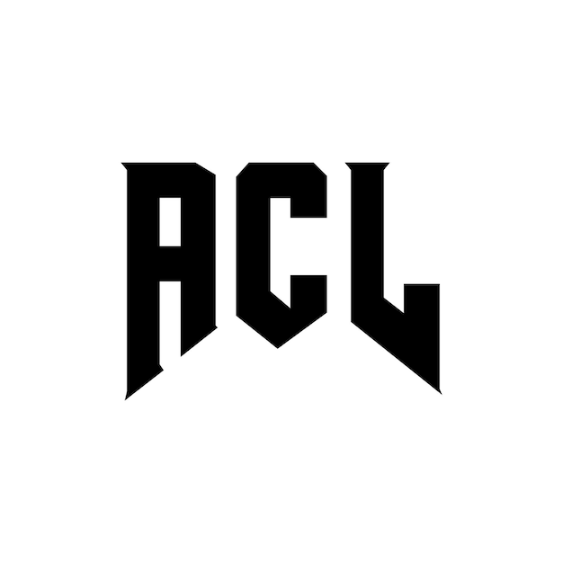 Diseño de logotipo de letra ACL para una empresa de tecnología Diseño del logotipo ACL combinación de colores blanco y negro Diseño del icono ACL Vector ACL Diseño del símbolo ACL Alfabeto ACL Tipo de diseño del logotipo