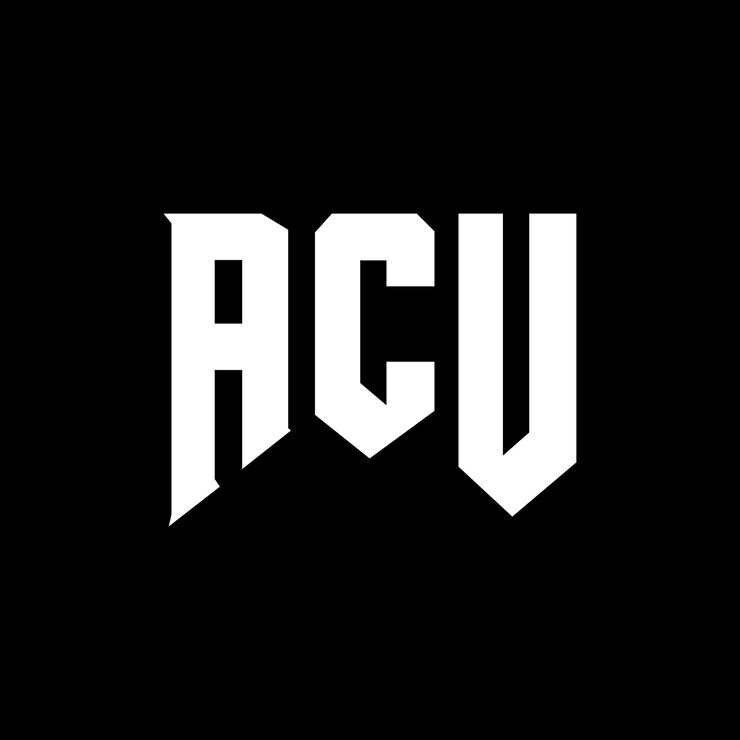 Vector diseño de logotipo de letra acu para una empresa de tecnología diseño de diseño de logotipo acu combinación de colores blanco y negro acu logo acu vector acu diseño acu icono acu alfabeto acu tipografía diseño del logotipo