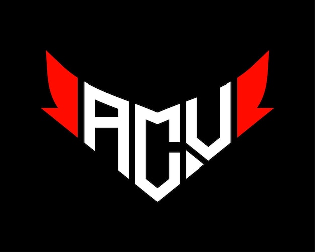 Diseño del logotipo de la letra ACV