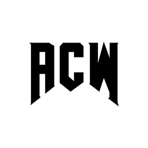 Diseño de logotipo de letra ACW para una empresa de tecnología Diseño del logotipo ACW combinación de colores blanco y negro ACW logotipo Vector ACW diseño del icono ACW alfabeto ACW tipografía diseño del logotipo