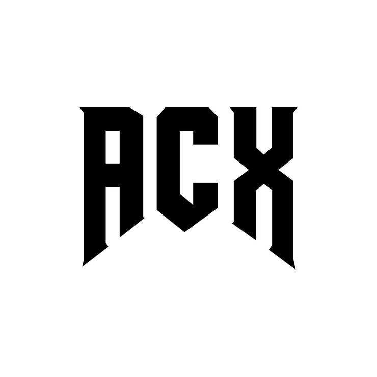Vector diseño de logotipo de letra acx para la compañía de tecnología acx diseño de logotipo combinación de colores blanco y negro acx logotipo acx vector acx diseño acx icono acx alfabeto acx tipografía diseño del logotipo
