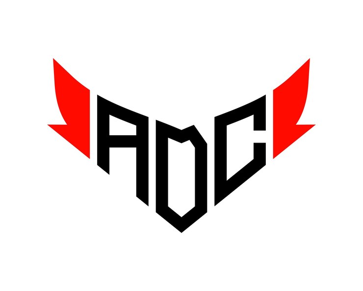 Vector diseño del logotipo de la letra adc